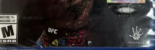 EA Sports UFC 6, the ESRB box on its front
