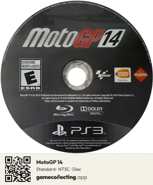 MotoGP 14 PlayStation 3, NTSC disc