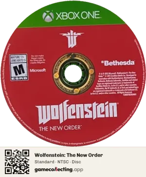 Wolfenstein: The New Order Xbox One, NTSC disc