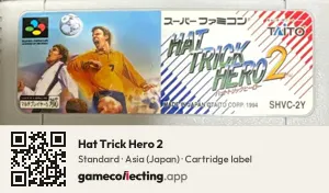 Hat Trick Hero 2 Super Nintendo Entertainment System, Asia cartridge label