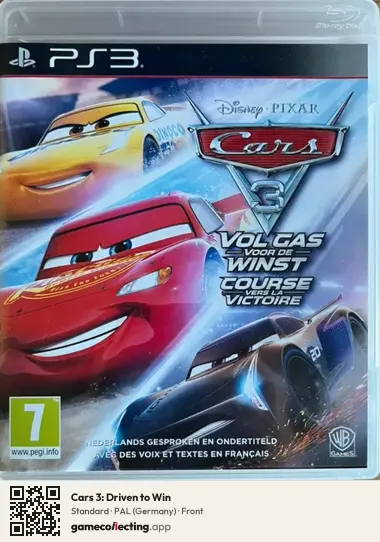 Cars 3: Driven to Win PlayStation 3, Germany box front