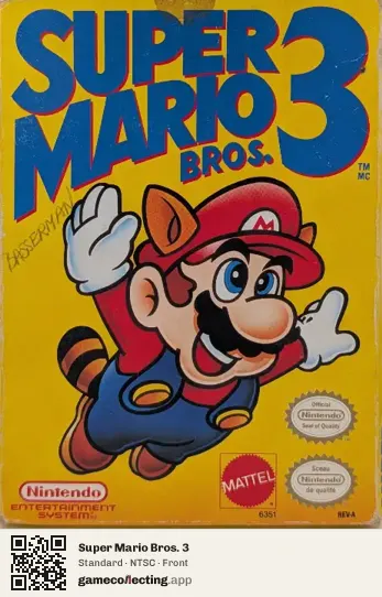 Super Mario Bros. 3 Nintendo Entertainment System, NTSC box front
