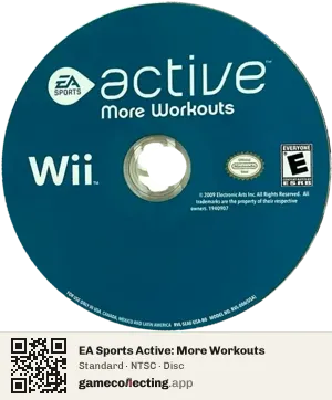 EA Sports Active: More Workouts Nintendo Wii, NTSC disc