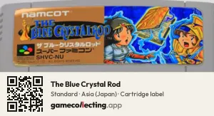 The Blue Crystal Rod Super Nintendo Entertainment System, Asia cartridge label