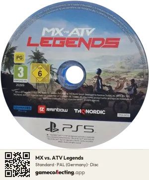 MX vs. ATV Legends PlayStation 5, PAL disc