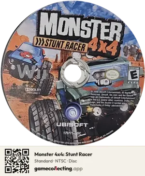 Monster 4x4: Stunt Racer Nintendo Wii, NTSC disc