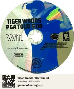 Tiger Woods PGA Tour 08 Nintendo Wii, NTSC disc