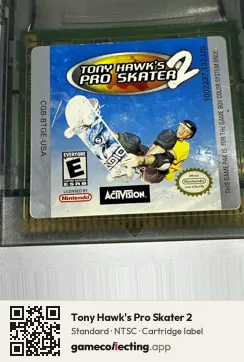 Tony Hawk's Pro Skater 2 Game Boy Color, NTSC cartridge label
