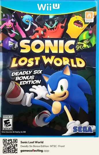Sonic Lost World Nintendo Wii U, NTSC box front