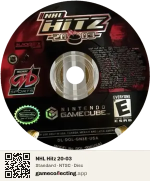 NHL Hitz 20-03 Nintendo GameCube, NTSC disc