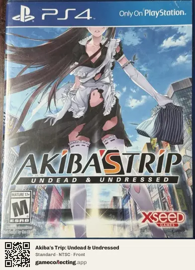 Akiba's Trip: Undead & Undressed PlayStation 4, NTSC box front