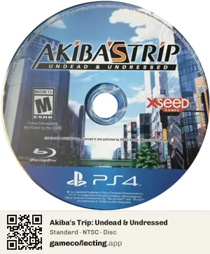 Akiba's Trip: Undead & Undressed PlayStation 4, NTSC disc