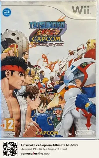Tatsunoko vs. Capcom: Ultimate All-Stars Nintendo Wii, United Kingdom box front