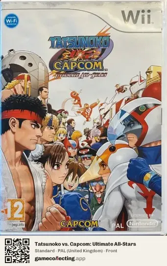 Tatsunoko vs. Capcom: Ultimate All-Stars Nintendo Wii, United Kingdom box front