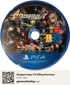 Danganronpa V3: Killing Harmony PlayStation 4, NTSC disc
