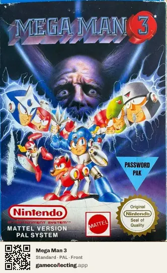 Mega Man 3 Nintendo Entertainment System, PAL box front