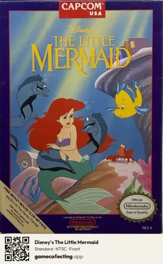 Disney's The Little Mermaid Nintendo Entertainment System, NTSC box front