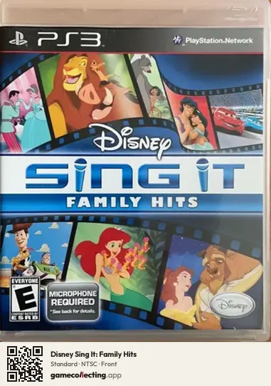 Disney Sing It: Family Hits PlayStation 3, NTSC box front