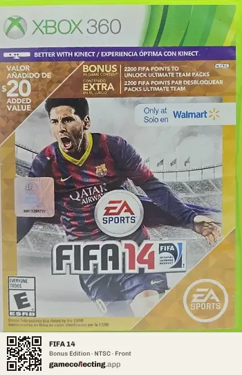 FIFA 14 Xbox 360, NTSC box front