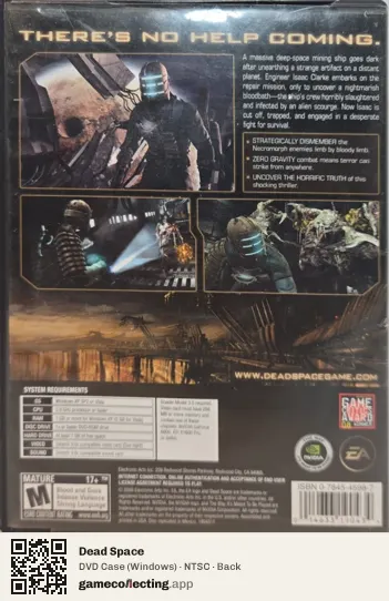 Dead Space Computer, NTSC box back