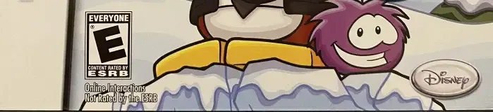 Club Penguin: Elite Penguin Force, the ESRB box on its front