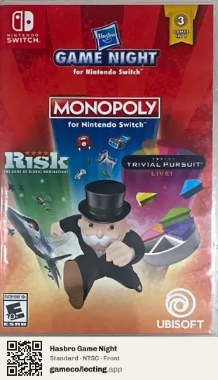Hasbro Game Night Nintendo Switch, NTSC box front