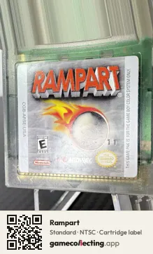 Rampart Game Boy Color, NTSC cartridge label