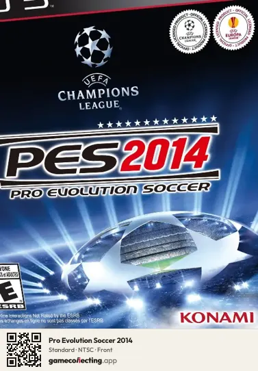 Pro Evolution Soccer 2014 PlayStation 3, NTSC box front