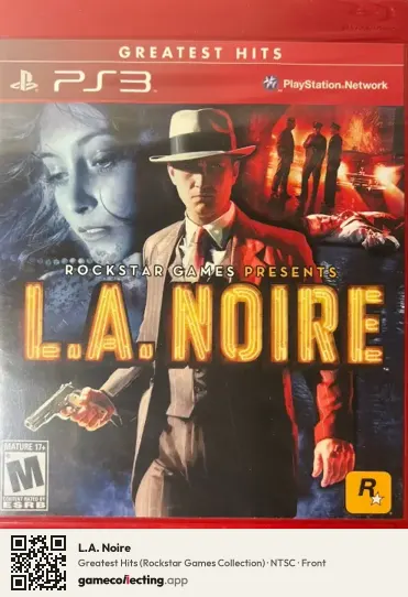 L.A. Noire PlayStation 3, NTSC box front