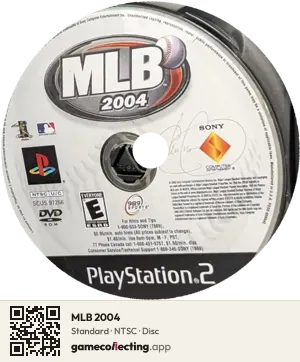 MLB 2004 PlayStation 2, NTSC disc