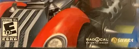 Crash Tag Team Racing, the ESRB box on its front