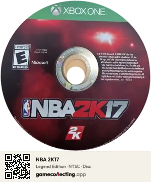 NBA 2K17 Xbox One, NTSC disc