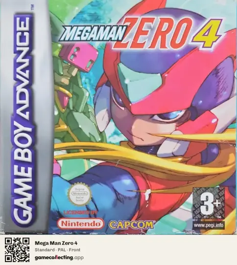 Mega Man Zero 4 Game Boy Advance, PAL box front