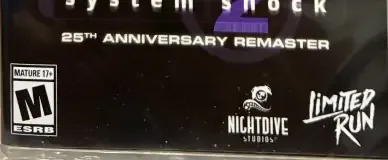 System Shock 2: 25th Anniversary Remaster, the ESRB box on its front