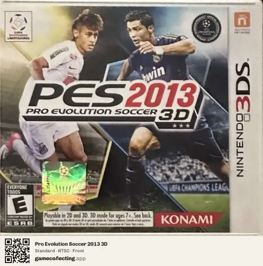 Pro Evolution Soccer 2013 3D Nintendo 3DS, NTSC box front