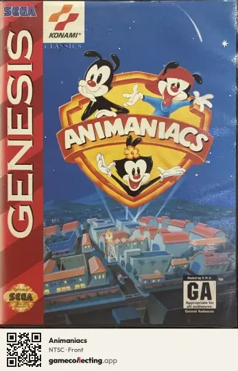 Animaniacs Sega Mega Drive / Genesis, NTSC box front