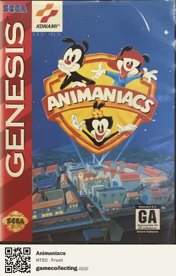 Animaniacs Sega Mega Drive / Genesis, NTSC box front