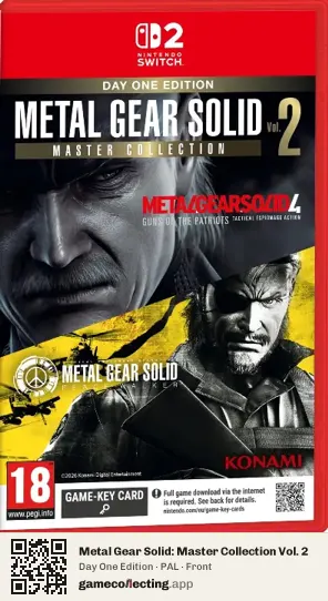 Metal Gear Solid: Master Collection Vol. 2 Nintendo Switch 2, PAL box front