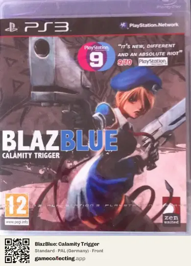 BlazBlue: Calamity Trigger PlayStation 3, Germany box front