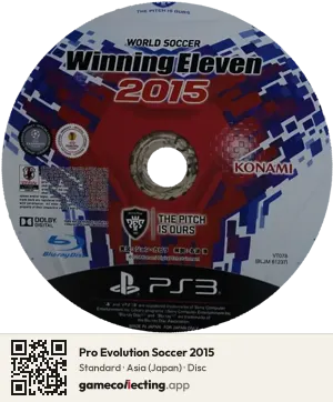 Pro Evolution Soccer 2015 PlayStation 3, Asia disc