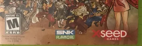 Samurai Shodown Sen, the ESRB box on its front