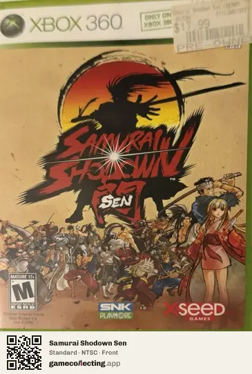 Samurai Shodown Sen Xbox 360, NTSC box front