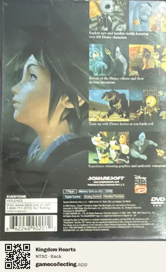 Kingdom Hearts PlayStation 2, NTSC box back