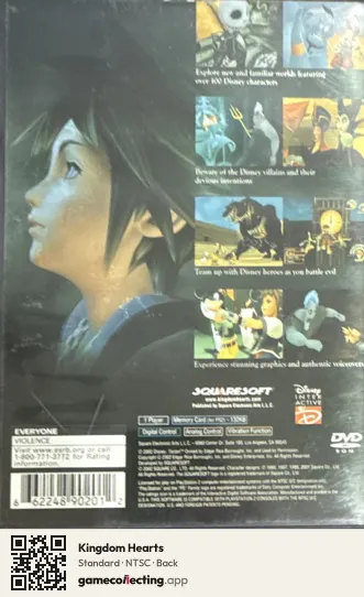 Kingdom Hearts PlayStation 2, NTSC box back
