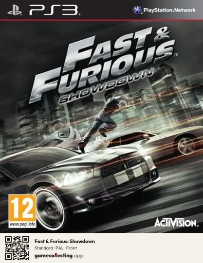 Fast & Furious: Showdown PlayStation 3, PAL box front