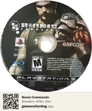 Bionic Commando PlayStation 3, NTSC disc