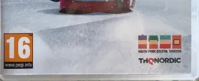 South Park: Snow Day!, the PEGI square on its front