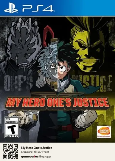 My Hero One's Justice PlayStation 4, NTSC box front