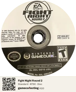 Fight Night Round 2 Nintendo GameCube, NTSC disc
