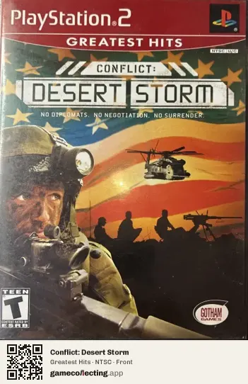 Conflict: Desert Storm PlayStation 2, NTSC box front